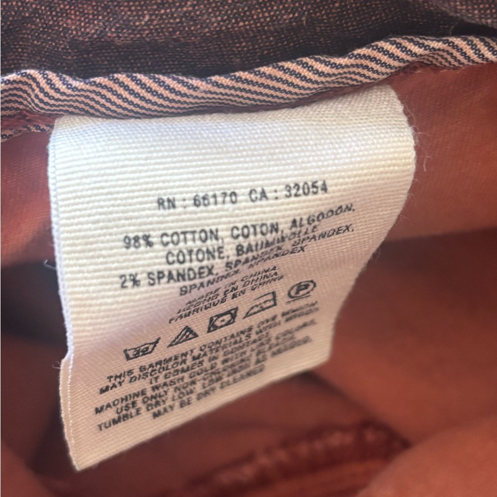 Anthropologie Daughters of the Liberation Women's 27W Red/Orange Cotton Shorts - Picture 3 of 4